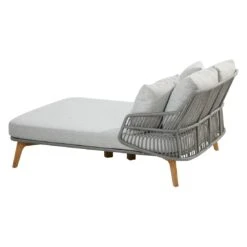 4Seasons Sempre Daybed Teak/Rope/Polster Silver Grey -Gartenmöbel Geschäft 4seasons sempre daybed teak rope polster 1356028 3