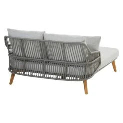 4Seasons Sempre Daybed Teak/Rope/Polster Silver Grey -Gartenmöbel Geschäft 4seasons sempre daybed teak rope polster 1356028 4