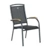 Hartman Raffaelo Stapelsessel Aluminium/Textilene Mit Teak-Armlehnen Xerix -Gartenmöbel Geschäft 709844 1