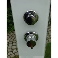 Ideal Tobago Gartendusche Warmwasser Edelstahl/WPC/Glas -Gartenmöbel Geschäft 829128 3