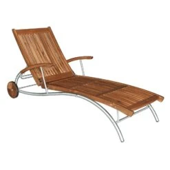 Balke SINGAPUR I Gartenliege Edelstahl/Akazie Geölt