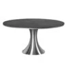 Domus Ventures Palm Tisch Ø150 Cm Aluminium/StoneTEC Brilliant Silver/Granit