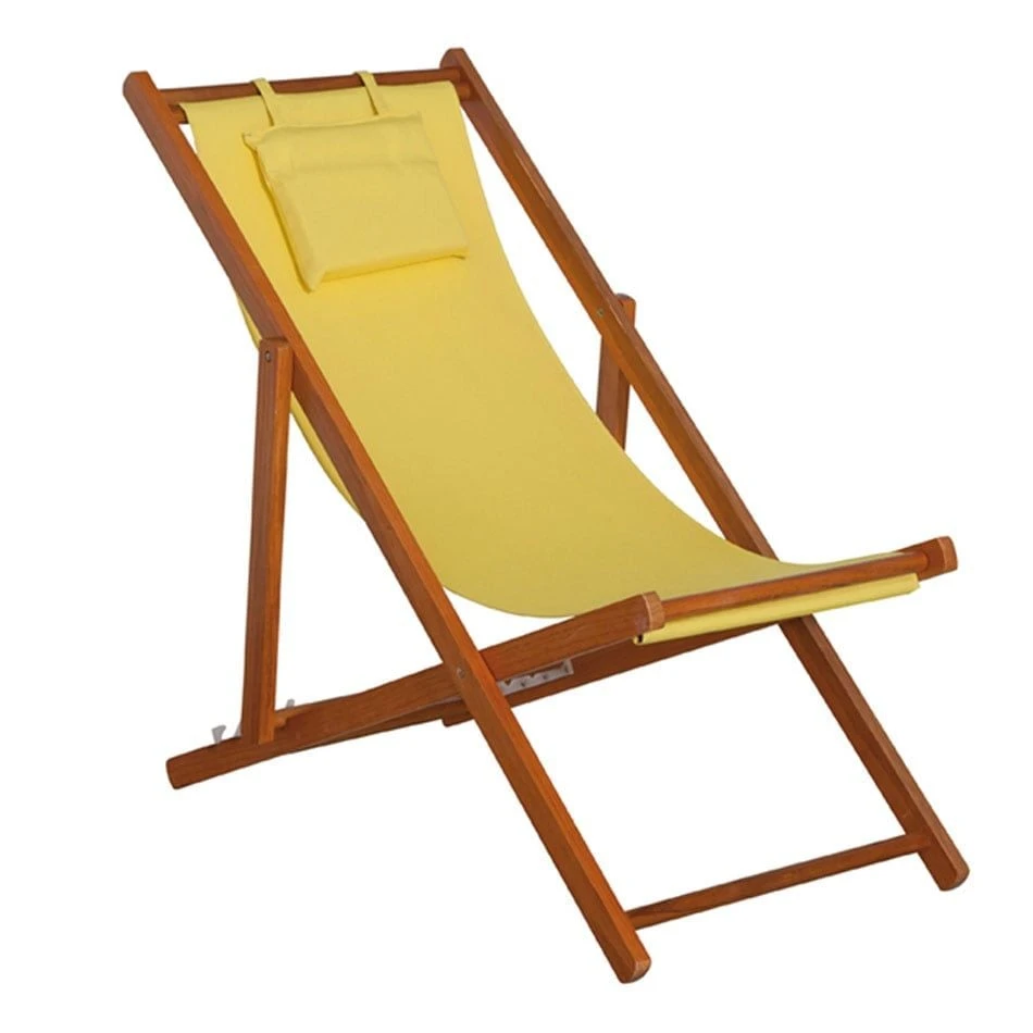 Siena Garden Faro Beach-Liegestuhl Holz/Textilene Gelb 3 Siena Garden Faro Beach-Liegestuhl Holz/Textilene Gelb