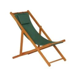 Siena Garden Faro Beach-Liegestuhl Holz/Textilene Grün