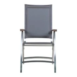 Zebra One Klappsessel Edelstahl/Textilene Silber/Dark Grey -Gartenmöbel Geschäft 903015 3