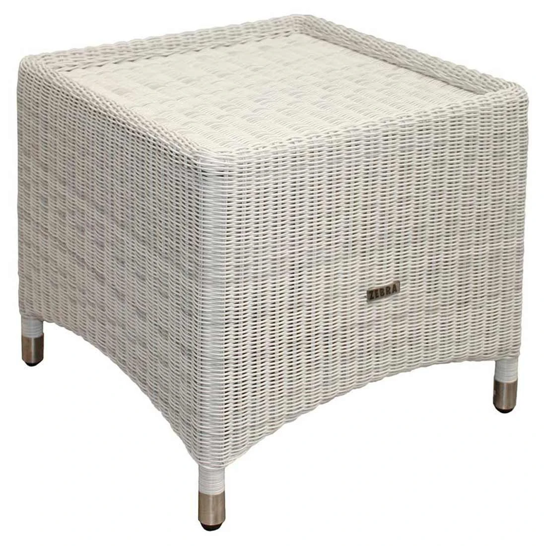 Zebra Loomus Fußhocker Geflecht Silkwhite 3 Zebra Loomus Fußhocker Geflecht Silkwhite