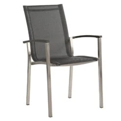 Stern Evoee Stapelsessel-Gartenmöbelset 7-teilig Mit Silverstar-Tisch 200x100cm Silbergrau/Anthrazit -Gartenmöbel Geschäft 951019 4