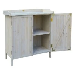 Habau Lino Gartentisch/Pflanztisch Mit Unterschrank Spießtanne Grau