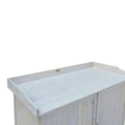 Habau Lino Gartentisch/Pflanztisch Mit Unterschrank Spießtanne Grau -Gartenmöbel Geschäft 970027 3