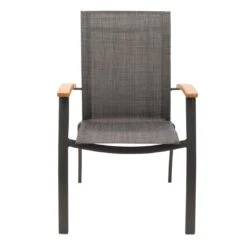 OUTLIV. Davos Stapelsessel Aluminium/Textilene Anthrazit/Grau -Gartenmöbel Geschäft 990773 2