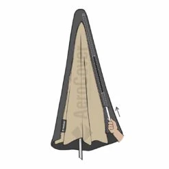 AeroCover Ampelschirm Schutzhülle Ø350cm Und 300x300cm Polyester Uni Anthrazit -Gartenmöbel Geschäft aerocover schirmhulle fur ampelschirm o350cm umfang 85 cm 5