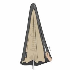 AeroCover Mittelstockschirm Schutzhülle Bis Ø400cm Polyester Uni Anthrazit -Gartenmöbel Geschäft aerocover schirmhulle mittelstock bis 400cm 3