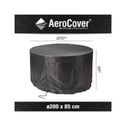 AeroCover Gartenmöbel-Set Schutzhülle Ø200x85cm Polyester Uni Anthrazit -Gartenmöbel Geschäft aerocover sitzgruppenhulle o200x85cm fur siena garden oase sofaset 5