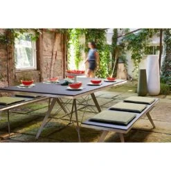 Best Beyond Purity Gartenbank 200 Cm Edelstahl/HPL Silber/Schiefer -Gartenmöbel Geschäft best beyond purity 4 sitzerbank 200 cm edelstahl hpl 1380679 3