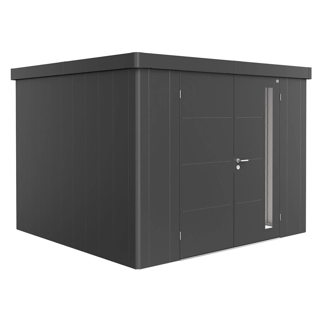 Biohort Neo Gerätehaus Doppeltür Dunkelgrau-Metallic 3 Biohort Neo Gerätehaus Doppeltür Dunkelgrau-Metallic