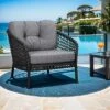 Cane-Line Ocean Loungesessel Aluminium/Rope/Polypropylen Dark Grey