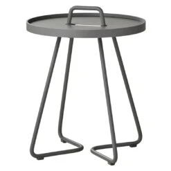 Cane-Line On-the-move Beistelltisch Ø37x47 Cm Aluminium Light Grey