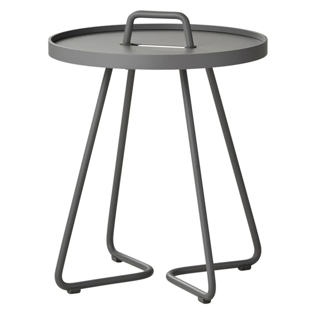 Cane-Line On-the-move Beistelltisch Ø37x47 Cm Aluminium Light Grey 3 Cane-Line On-the-move Beistelltisch Ø37x47 Cm Aluminium Light Grey