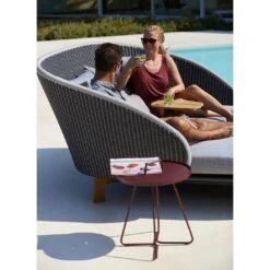 Cane-Line On-the-move Beistelltisch Ø44x54 Cm Aluminium Bordeaux -Gartenmöbel Geschäft cane line on the move beistelltisch durchm44x54 cm aluminium 1464169 3