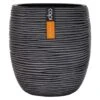 Capi Nature Rib Pflanztopf Ø14x17,3cm Schwarz