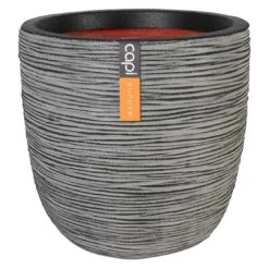 Capi Riffle Pflanztopf Ø35x34cm Kunststoff Anthrazit