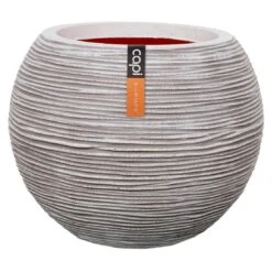 Capi Riffle Pflanztopf Ø40x32cm Kunststoff Elfenbein