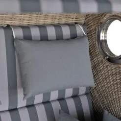 DeVries Pure Greenline 175XL Strandkorb Geflecht/Akazie Ice Flower -Gartenmöbel Geschäft devries pure greenline 175xl strandkorb geflecht akazie 1352728 7