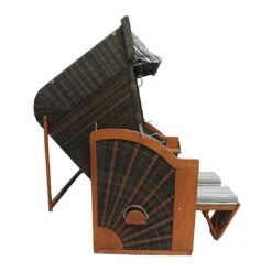 DeVries Pure Classic XL Strandkorb Pinie/Geflecht Des.444 Antique Brown -Gartenmöbel Geschäft devries purer classic xl strandkorb pinie geflecht des 444 antique brown 1245643 3