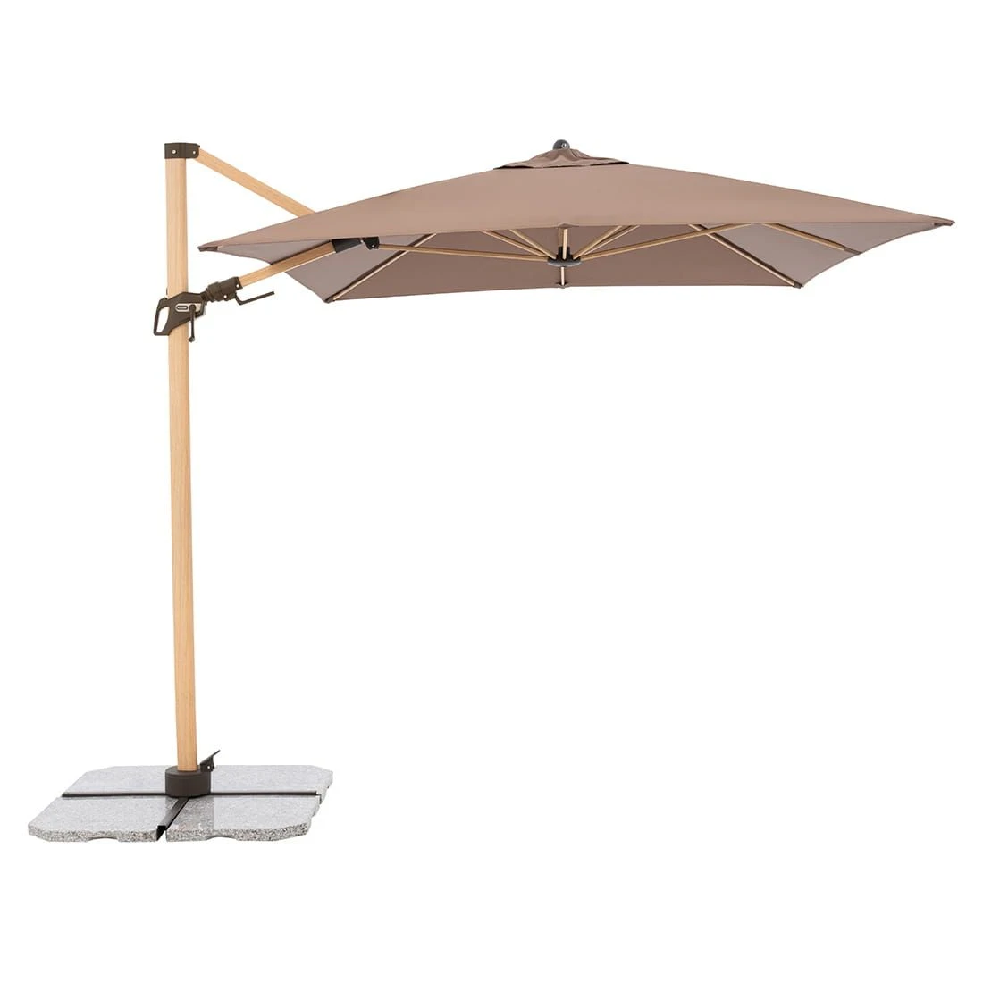 Doppler Alu-Wood Ultra Ampelschirm 300x220cm Holzoptik/Aluminium Greige 3 Doppler Alu-Wood Ultra Ampelschirm 300x220cm Holzoptik/Aluminium Greige