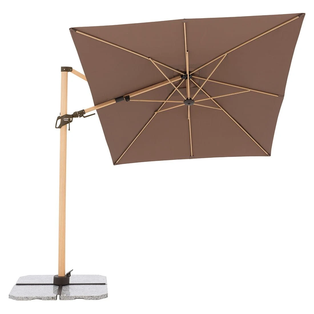 Doppler Alu-Wood Ultra Ampelschirm 300x220cm Holzoptik/Aluminium Greige 7 Doppler Alu-Wood Ultra Ampelschirm 300x220cm Holzoptik/Aluminium Greige – Bild 5