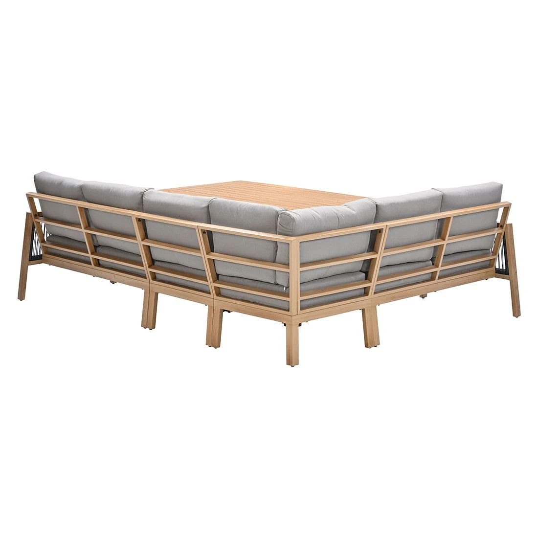 Garden Impressions Decala Dininglounge 5-tlg. Aluminium/Rope/Textilene Teaklook/Taupe 6 Garden Impressions Decala Dininglounge 5-tlg. Aluminium/Rope/Textilene Teaklook/Taupe – Bild 4