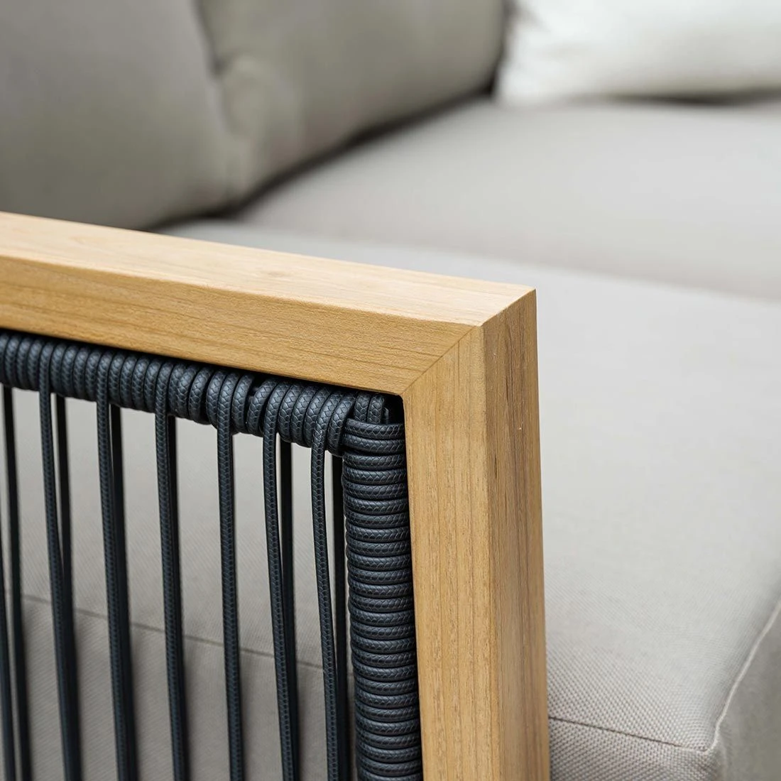 Garden Impressions Decala Dininglounge 5-tlg. Aluminium/Rope/Textilene Teaklook/Taupe 9 Garden Impressions Decala Dininglounge 5-tlg. Aluminium/Rope/Textilene Teaklook/Taupe – Bild 7