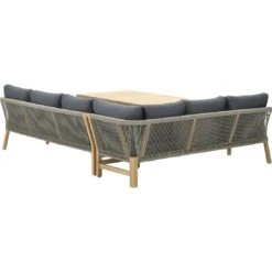 Garden Impressions Santos Dininglounge 5-tlg. Akazie/Kunstfaser Akazie White Wash/Anthrazit -Gartenmöbel Geschäft garden impressions santos dininglounge 5 tlg links akazie polster 1436152 6