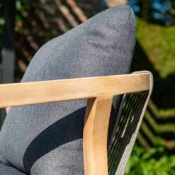 Garden Impressions Santos Dininglounge 5-tlg. Akazie/Kunstfaser Akazie White Wash/Anthrazit -Gartenmöbel Geschäft garden impressions santos dininglounge 5 tlg links akazie polster 1436152 7