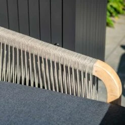 Garden Impressions Santos Dininglounge 5-tlg. Akazie/Kunstfaser Akazie White Wash/Anthrazit -Gartenmöbel Geschäft garden impressions santos dininglounge 5 tlg links akazie polster 1436152 8