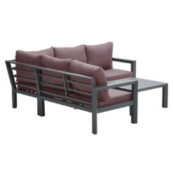 Garden Impressions Zion Ecklounge Aluminium/Polster + Tisch 75x75 Cm Carbon Black/Copper -Gartenmöbel Geschäft garden impressions zion loungeecke aluminium polster 1349780 4