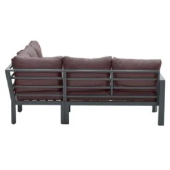 Garden Impressions Zion Ecklounge Aluminium/Polster + Tisch 75x75 Cm Carbon Black/Copper -Gartenmöbel Geschäft garden impressions zion loungeecke aluminium polster 1349780 6