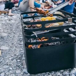 Höfats CUBE Grillrost Aus Edelstahl Zu Feuerkorb Cube Silber -Gartenmöbel Geschäft hofats grillrost fur cube 5