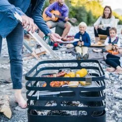 Höfats CUBE Grillrost Aus Edelstahl Zu Feuerkorb Cube Silber -Gartenmöbel Geschäft hofats grillrost fur cube 6