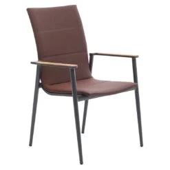 Interliving 7001 Hochlehner Aluminium/Textilene Anthrazit/Rot