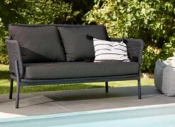 Interliving 7005 Gartenbank Aluminium/Rope/Olefin Anthrazit/Grau -Gartenmöbel Geschäft interliving catona 2 sitzersofa aluminium rope olefin 1448054 3