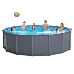 Intex Graphite Panel Pool-Set Ø478x124cm Graphit -Gartenmöbel Geschäft intex graphite panel pool set o478x124cm graphit 1186353 8