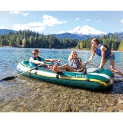 Intex Seahawk 3 Schlauchboot Set Inkl. Paddel + Pumpe Grün/Gelb/Grau -Gartenmöbel Geschäft intex seahawk 3 schlauchboot set inkl paddel pumpe 1422050 4
