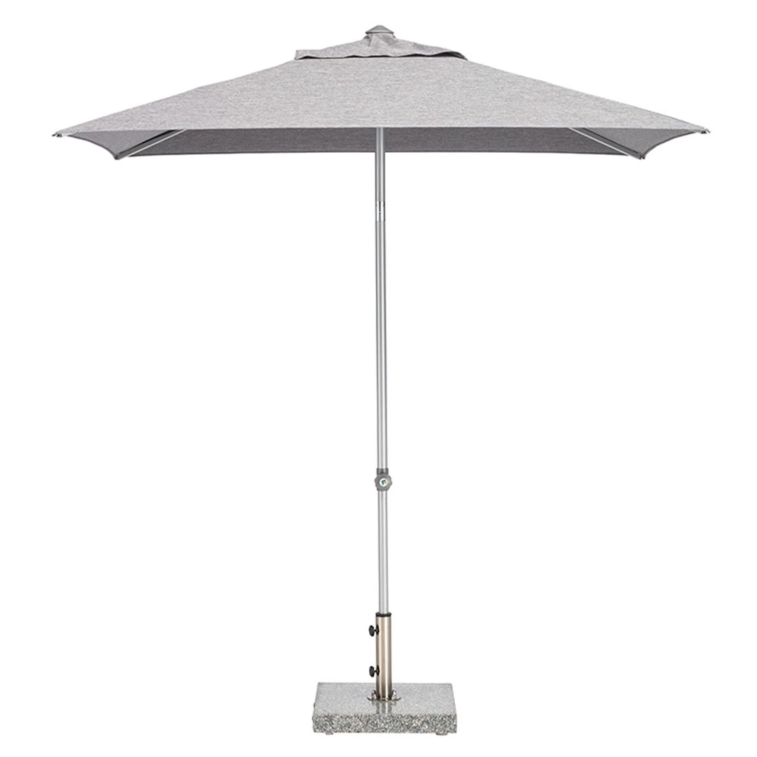 Kettler Easy Push Mittelstockschirm 210x150cm Inkl. Ständer Silber/Charcoal 4 Kettler Easy Push Mittelstockschirm 210x150cm Inkl. Ständer Silber/Charcoal – Bild 2