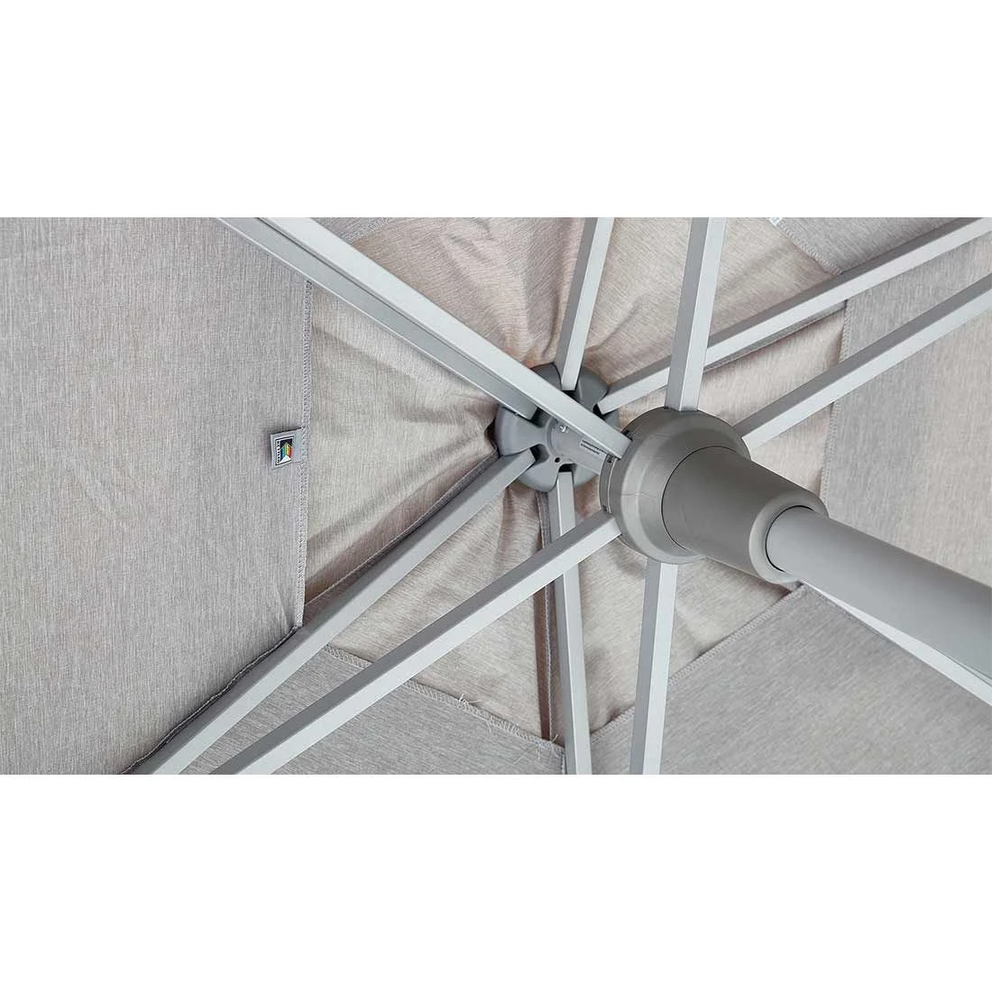 Kettler Easy Push Stockschirm Ø300cm Aluminium/Polyester Anthrazit/Hellgrau Meliert 7 Kettler Easy Push Stockschirm Ø300cm Aluminium/Polyester Anthrazit/Hellgrau Meliert – Bild 5