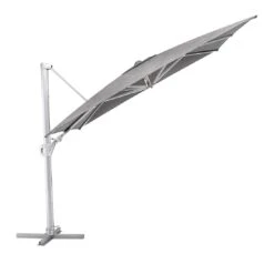 Kettler Easy Swing Ampelschirm 300x300cm Aluminium/Polyester Silber/Charcoal
