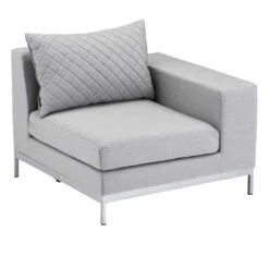 Kettler Ego Modular Ecklounge 7tlg. Sunbrella Silber/Hellgrau Meliert -Gartenmöbel Geschäft kettler ego modular loungeecke 7tlg aluminium sunbrella 2