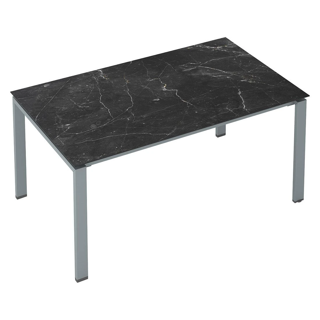 Kettler Float Gartentisch 220x95cm Aluminium/HPL Silber/Marmor Grau 4 Kettler Float Gartentisch 220x95cm Aluminium/HPL Silber/Marmor Grau – Bild 2