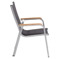 Kettler Granada T Pad Stapelsessel Aluminium/Outdoorgewebe Silber/Anthrazit Meliert -Gartenmöbel Geschäft kettler granada t pad stapelsessel alu outdoorgewebe 1369371 4