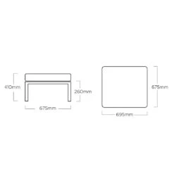 Kettler Ocean Skid Platform Hocker Aluminium/Agora Anthrazit Matt/Brisa -Gartenmöbel Geschäft kettler ocean skid platform hocker aluminium acryl 1438396 6